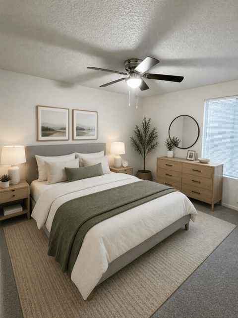 Floor plan for 1 bed, 1 bath, 620 sqft